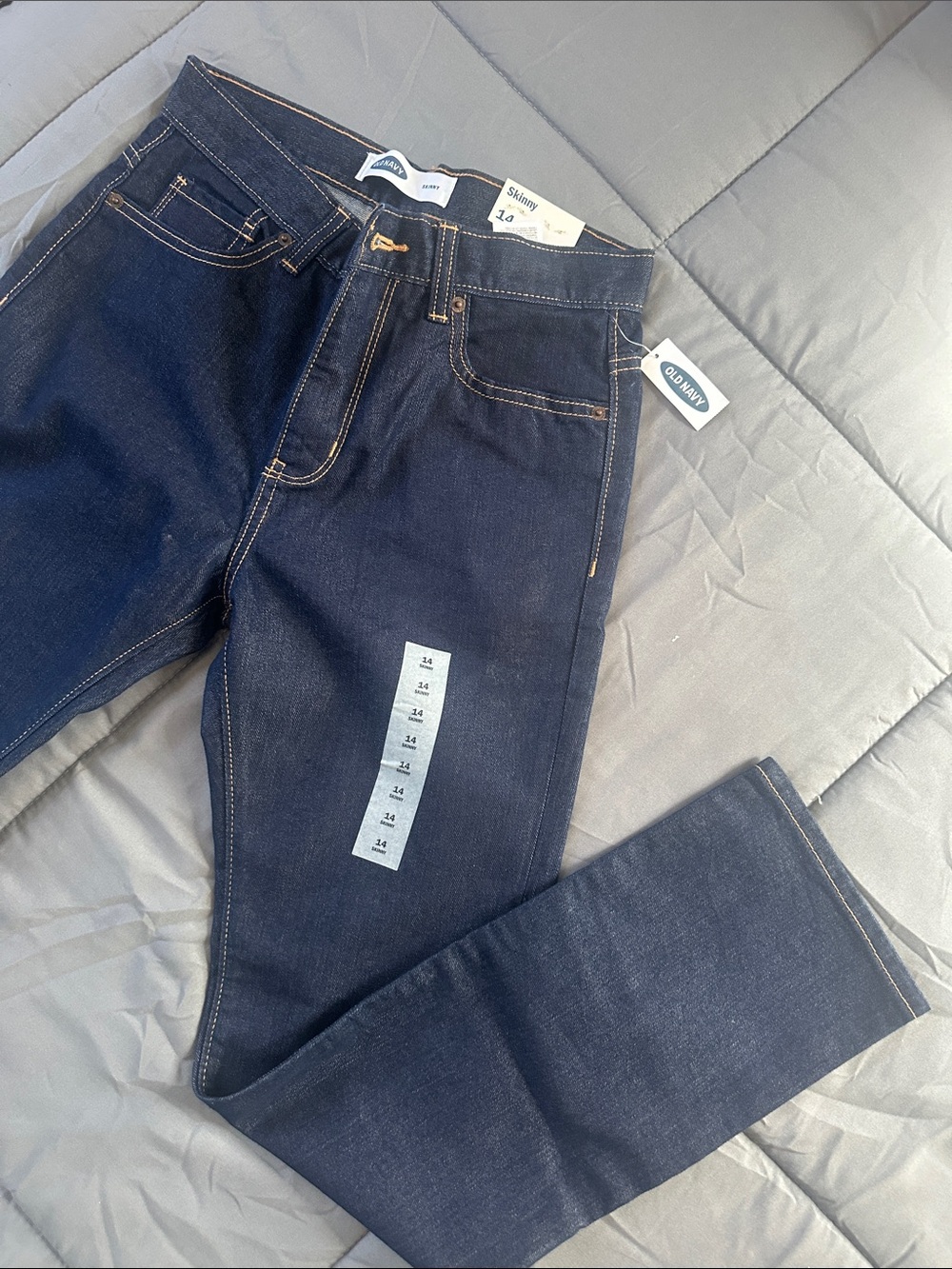 Old Navy Boys Indigo Skinny Jeans size 14 NWT